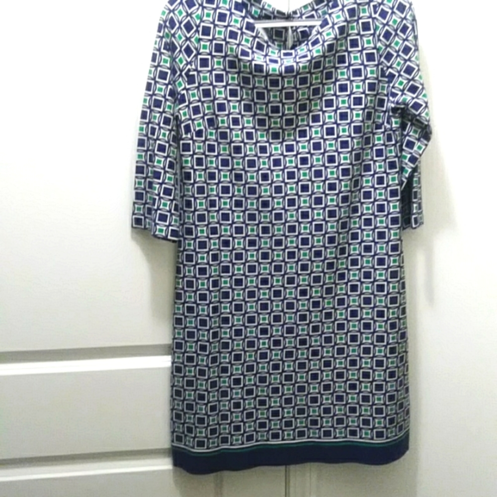 Geometric Print long sleeve dress